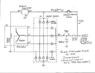 Alternator Wiring Diagram on Of This Bosch Alternator S Internal Circuits Is Given Below