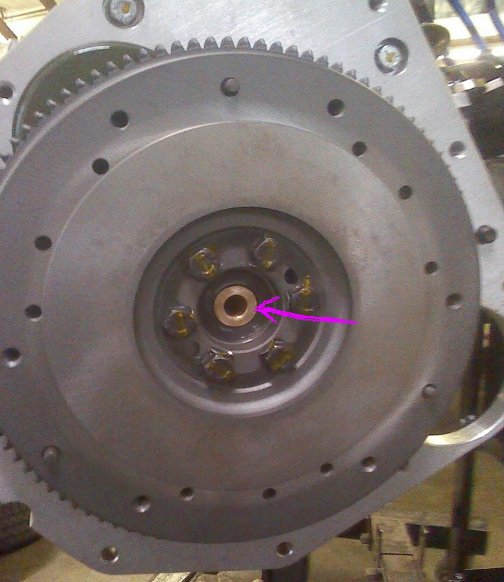 flywheel on with pilot bushing.jpg