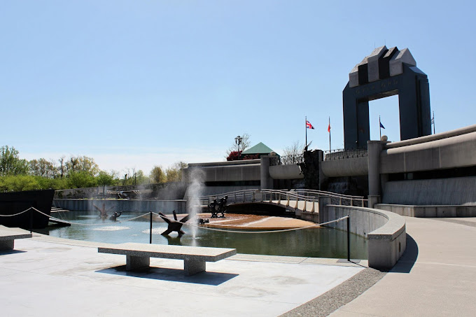 National D-Day Memorial - Invasion Pool and Arch.jpg