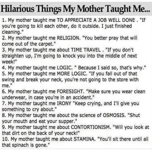 Things my Mother taught me.jpg