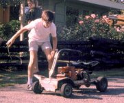 Mark with riding lawnmower go-kart - mid60s - with others.jpg