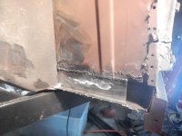 Fire wall repair fron wheel well.jpg Fire wall repair fron wheel well.jpg