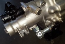 tranny - shifter end, speedo adapter and mounting bracket.jpg