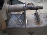 Cutting pivot bracket from frame Cutting pivot bracket from frame
