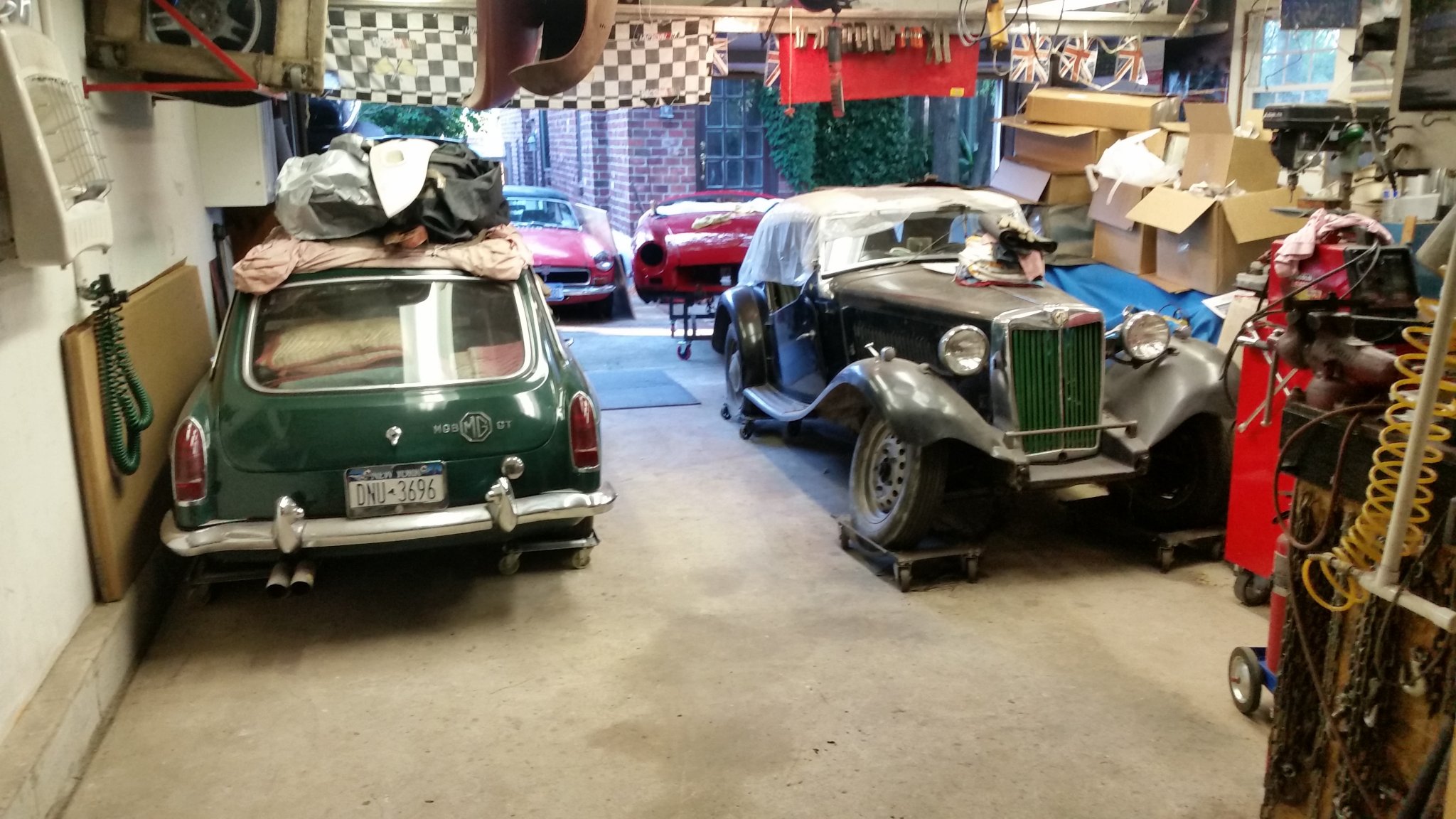 Back of the GT and my first (now sold) MG TD