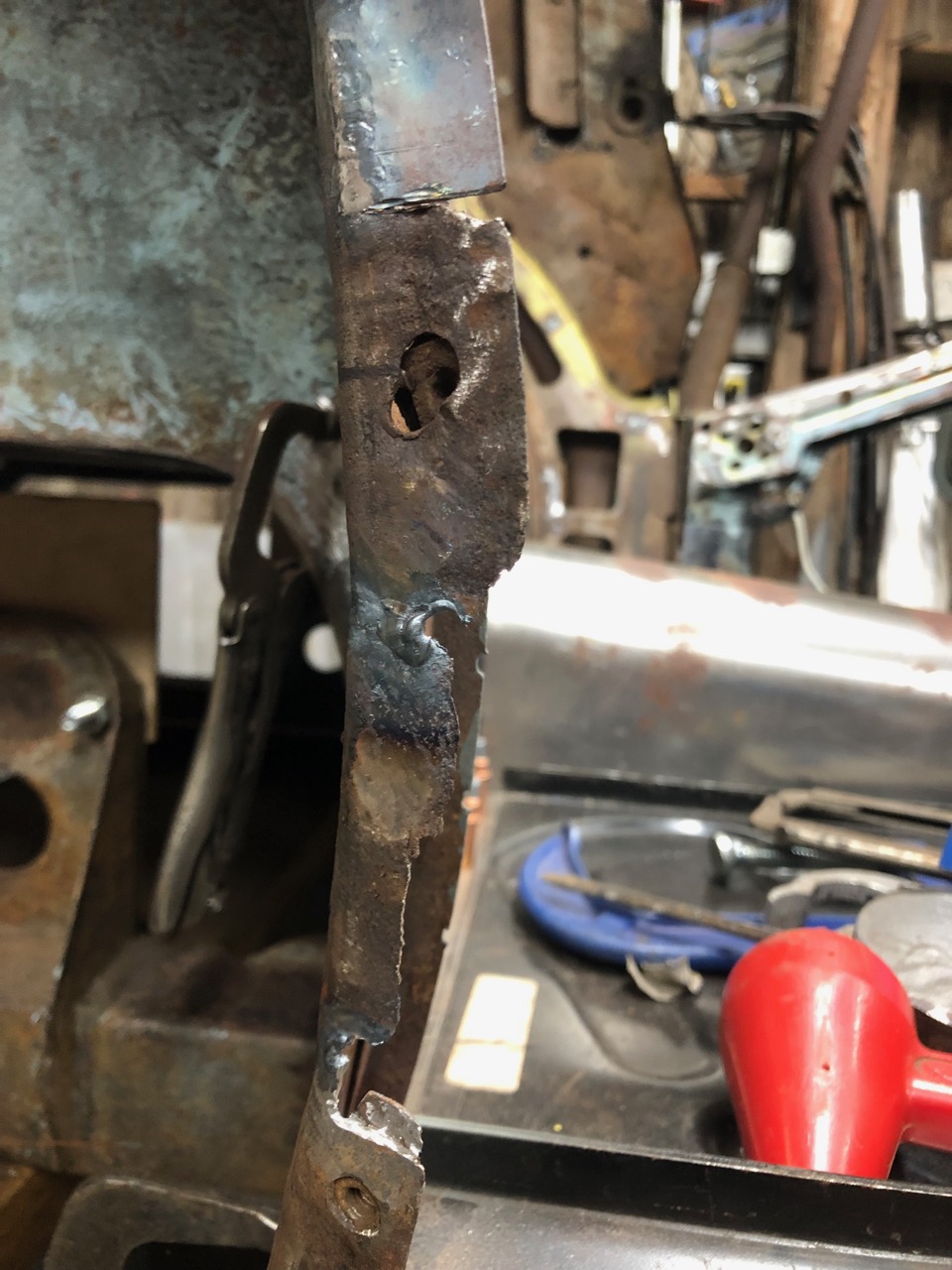 Passenger side inner wing flange damage.jpg